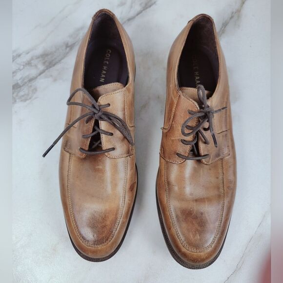 Cole Haan Dustin Tan Brown Leather Oxfords Dress Shoes, Sz 10.5 main image 8